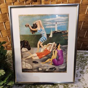 Framed Art Print Pablo Picasso The Bathers (Les Baigneuses) 12x10